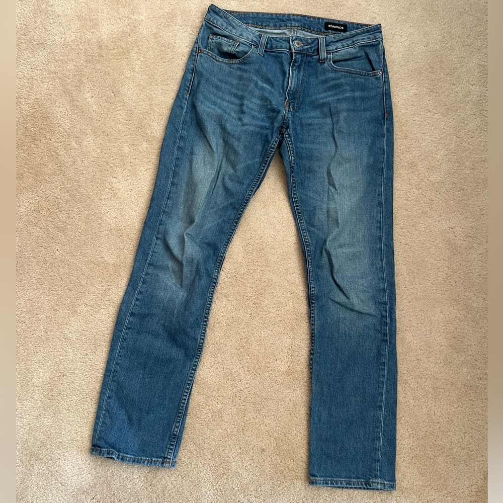Bonobos Men's Straight Fit Blue Jeans